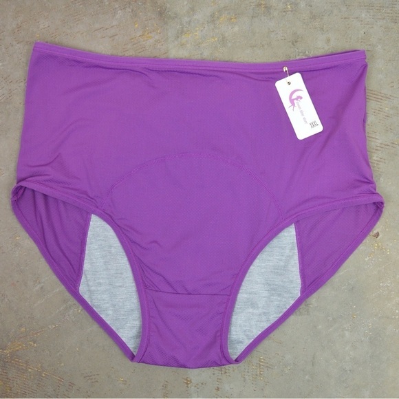NWT MOON TIME STORE Purple Period Panties Leakproof Underwear, Size 12 - Picture 1 of 8